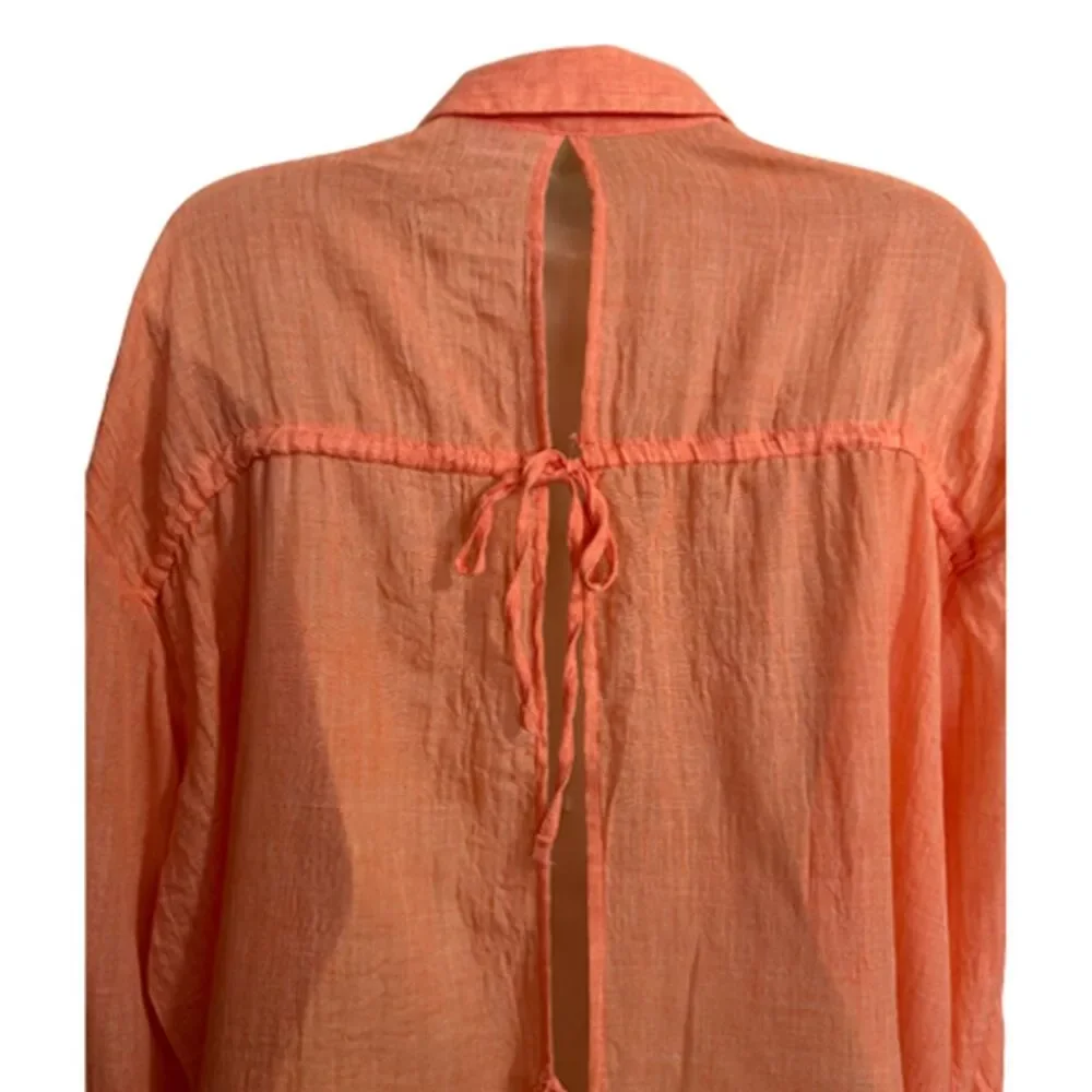 L.I.F.E. Love Is For Eternity Orange Tunic Beach Cover Up Size L - Picture 6 of 11